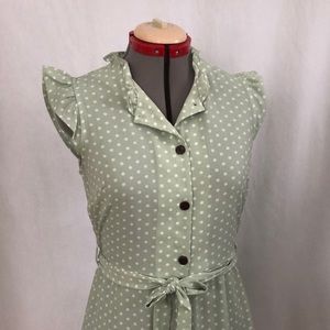 Pastel Green Dress - Monteau - Size M